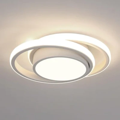 Imagen de Comely Plafon Led Techo, 32W 2350LM Moderna Lámpara de Techo LED, Luz Natural 4500K, Redondo del Para Corredor Baño Cocina Sala Estar Dormitorio Pasillo, Diámetro 28cm