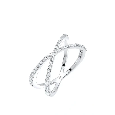 Imagen de Elli Cross Basic Anillo silvercoloured, Mujer, Talla: 54, Silver coloured