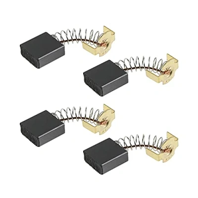 Imagen de ECSiNG 2 pares de escobas carbón 1619P04451 17x17x7mm compatible con sierra pestaña deslizante GCM 10/GCO 14 1/GCM 10 para herramienta eléctrica