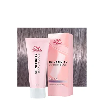 Imagen de Wella Shinefinity Steel Orchid 05/98 Castaño Claro Cendré Pearl 60ml coloración demipermanente