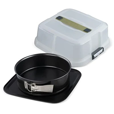 Imagen de Zenker Bake, Click &amp; Go molde desmontable con tapa para el transporte directo, 24 x 8 cm, hornear y transportar