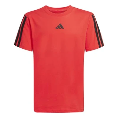 Imagen de adidas Performance TEE Junior Unisex Camiseta estampada para niños, Talla: 15 16a, Pure ruby/black