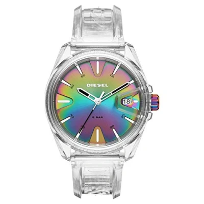 Imagen de Diesel Reloj ms9 en Poliuretano Transparente con Tres Manos DZ1926