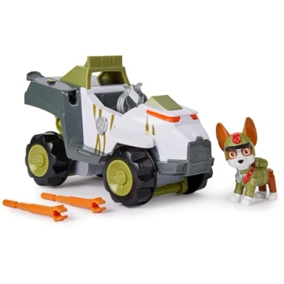 Imagen de Patrulla Canina Pack Figura Tracker Jungle PUPS + VEHÍCULO Mono Lanza PROYECTÍLES Juguetes Juegos Infantiles 6067762 Niños 3 años