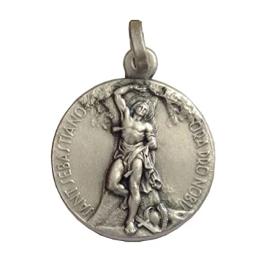 Imagen de Medalla de San Sebastian Plata Maciza 925