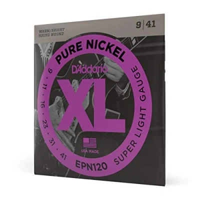 Imagen de D&#039;Addario cuerdas guitarra Electrica de EPN120 Juego para eléctrica níquel, 009&#039; 041, plateado