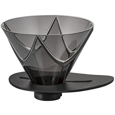 Imagen de HARIO V60 Mugen Gotero de café, tamaño 02, color negro transparente