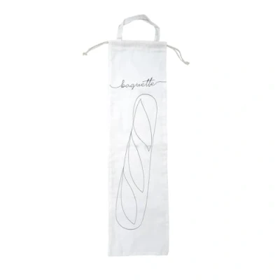 Imagen de Fackelmann 47066 Bolsa de Almacenamiento para Varita Pan, algodón (63,8 x 17,8 cm), Color Blanco