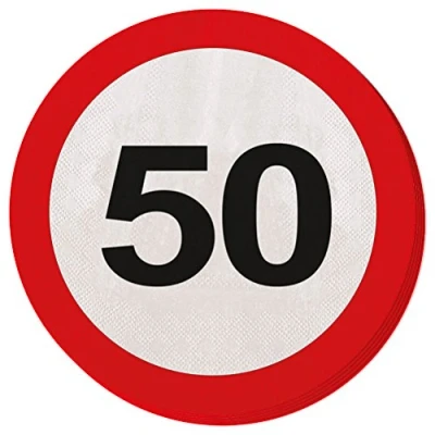 Imagen de Folat B.V. Servietten Verkehrsschild 50