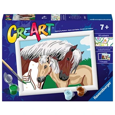 Imagen de Ravensburger CreArt Serie E: Amor Materno, Kit para Pintar por Números, Contiene una Tabla Preimpresa, un Pincel, Colores y Accesorios, Juego Creativo Niños Niñas 9+ Años
