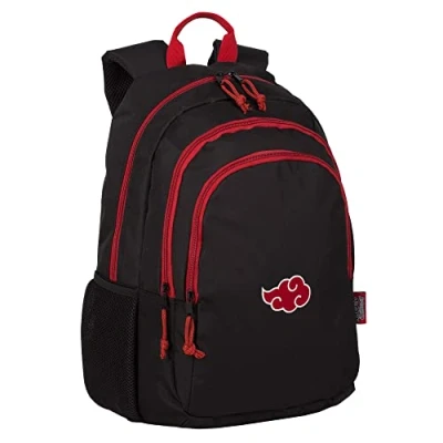 Imagen de Mochila Escolar Naruto Cloud Doble Compartimento y Bolsillo Frontal Bolsillos Laterales Portaordenador e Interior Forrado Adaptable a Carro 19 x 31 42 cm Toybags