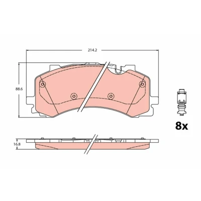 Imagen de TRW GDB2235 Juego de pastillas freno preparado para indicador desgaste AUDI: Q7, A6 C8 Avant, Q8
