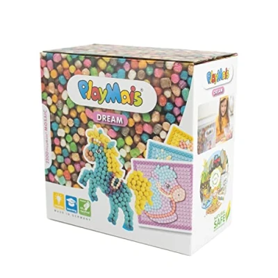 Imagen de PlayMais Mosaic Dream Pony Kit de Manualidades para niños y niñas a Partir 3 años 2300 Piezas 6 Plantillas Mosaico con encantadores Ponis estimula la Creatividad Habilidades motoras