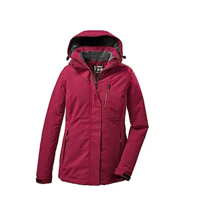 Imagen de killtec mujer Chaqueta funcional/chaqueta de invierno con capucha desmontable KOW 140 WMN JCKT, dark raspberry, 38, 37411 000