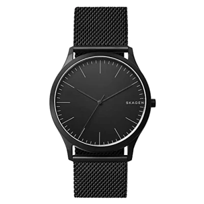 Imagen de Skagen Jorn reloj para hombre, movimiento de cuarzo con correa acero o piel, Negro y grafito, 41MM