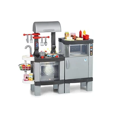 Imagen de Chicos Cocina de Juguete Cooking Plus 2en1 Barbacoa Infantil con Efecto Real: Los Alimentos cambian Color Cuando se cocinan en el fogón LED Incluye 31 Accesorios (85110)