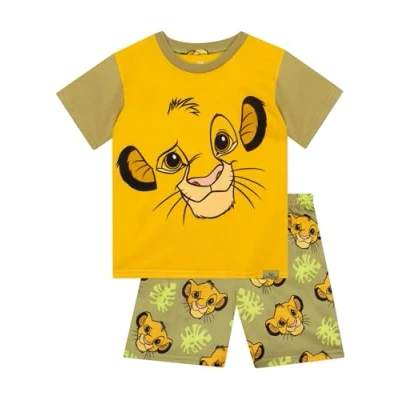 Imagen de Disney Pijamas Pijama El Rey León Simba Niño De Verano Chulos para Niños Amarillo 3 4 Años