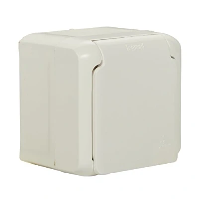 Imagen de Legrand 782373 forix 4000900290 Interruptor Combinación (Horizontal) IP44, enchufe con protección de contacto, tapa &amp; 2 pines, para montaje en la pared, Blanco