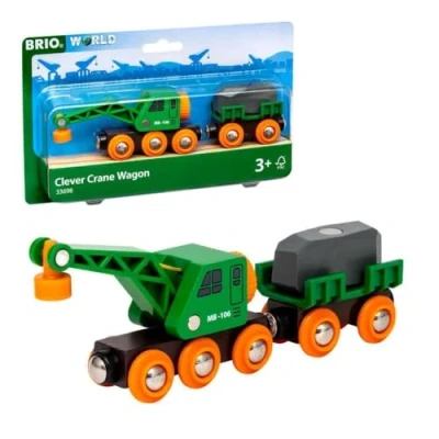 Imagen de BRIO Vagón grúa con Remolque (33698)