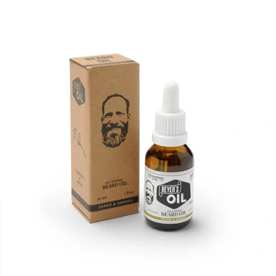 Imagen de Beyer&#039;s Oil Aceite para barba de cedro y sándalo, 30 ml, cuidado 100% natural la barba, hace que sea suave lisa