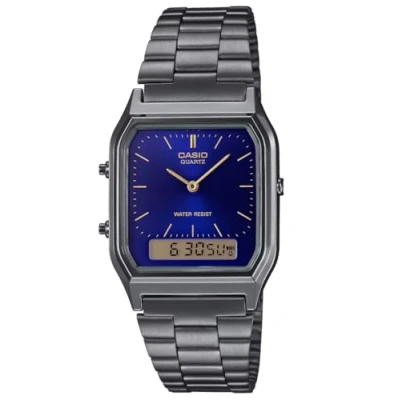 Imagen de Casio Analógico Digital Moda Cuarzo Hombre Vintage AQ 230GG 2A, Gris, 38.8x29.8x8.1mm, Formal
