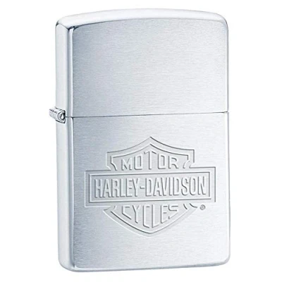 Imagen de Zippo Feuerzeug 60001197 Harley Davidson Encendedor, Latón, Cromo Cepillado, 1 x 3, 5 5, cm