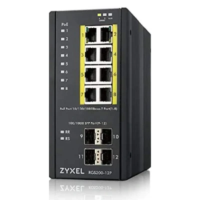 Imagen de Zyxel Rgs200 12p Gestionado L2 Gigabit Ethernet (10/100/1000) Energía Sobre (poe) Negro