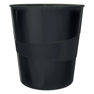 Imagen de Leitz cestino gettacarte, capacità 15 l, 100% riciclabile, a impatto zero, certificazione blue angel, gamma recycle, nero, 53280095
