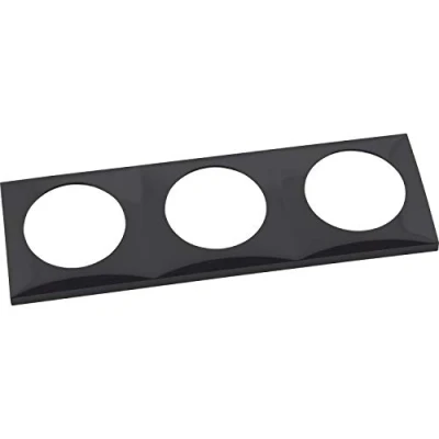 Imagen de Hager Marco 3 elementos negro brillo