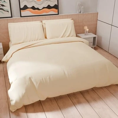 Imagen de PETTI Artigiani Italiani Funda nórdica Individual, y Fundas de Almohada Microfibra, Color Liso, 100% Fabricada en Italia