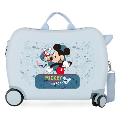 Imagen de Disney Mickey Road Trip Maleta Infantil Azul 50x39x20 cms Rígida ABS Cierre de combinación lateral 34L 1,8 kgs 4 Ruedas Equipaje Mano