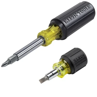 Imagen de Klein Tools 80027 Juego de destornilladores, destornillador multibroca 11 en 1, grueso 6 Phillips, ranurado, cuadrado, puntas Torx, 2 piezas