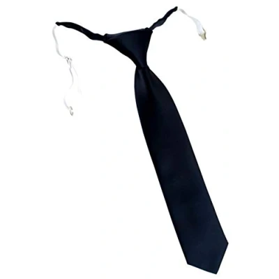 Imagen de TigerTie Designer Security Corbata de seguridad en un solo color, preatada con goma elástica, Negro , ca.54 cm (incl. Knoten)