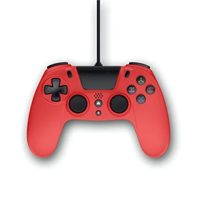 Imagen de Gioteck Mando con cable color rojo VX 4 para PlayStation y PC (Windows)