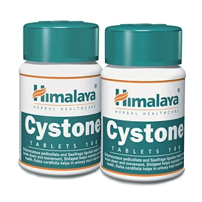 Imagen de Himalaya Herbals Cystone Herbal Food Supplement Helps Ensure Normal Functioning of Urinary Tract for Health Active Herbs Bring Comfort, 100 Capsules (Pack 2)