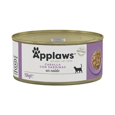 Imagen de Applaws 100% Natural Wet Cat Food with Sardine in Broth (24 cans of 156 g)