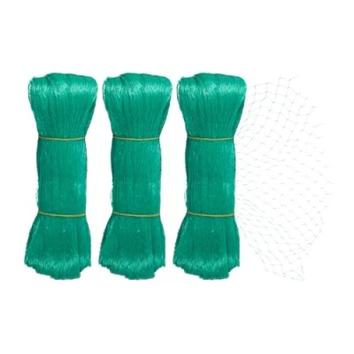 Imagen de Relaxdays 3 Mallas Antipájaros, 10 x 4 m, Red Estrecha, 20x20 mm, Redes Antipalomas, Protectores Árboles, Verde
