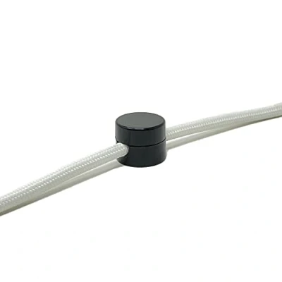 Imagen de Descentrador gancho de techo o pared colores negro blanco y transparente plástico para cable eléctrico tela textil fabricado en Italia paquete 5 unidades (paquete 10 negras)