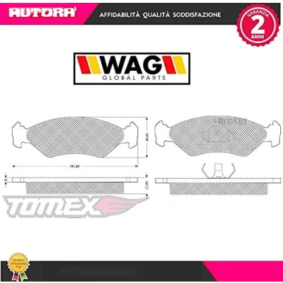 Imagen de TOMEX brakes TX 10 83 Juego de pastillas freno Eje delantero FORD: KA Hatchback, FIESTA 3, 4