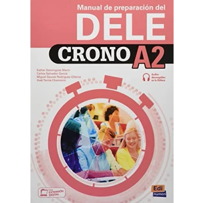 Imagen de CRONO A2 LIBRO Y CUADERNO DE CLAVES: Book of preparation for the DELE level A2: required Spanish citizenship exam (SIN COLECCION)