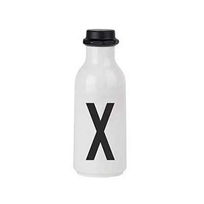 Imagen de Design Letters Botella de Agua Blanco 500 Ml (A Z) para Niño, Adults Botellas Niños Colegio Libre BPA/BPS Garrafa Personalizada Irrompible a Prueba Fugas