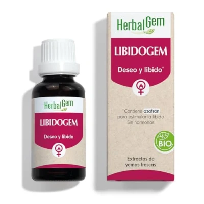 Imagen de HERBALGEM Libidogem Deseo y Libido para la Mujer Natural Complemento Alimenticio Yemoterapia Concentrada Extracto Fresco de Yemas Azafrán Sin Hormonas Sintéticas Orgánico 30ml