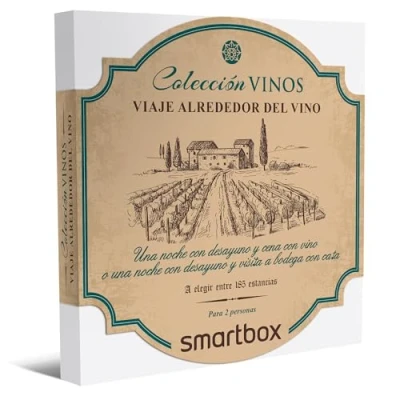 Imagen de Smartbox Caja Regalo Viaje Alrededor del Vino Idea de 1 Noche con Desayuno y Cena o Bodega cata para 2