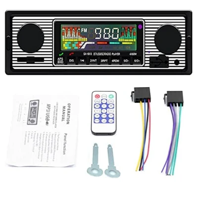 Imagen de Autoradio Bluetooth, Radio para automóvil con USB / SD AUX, FM audio automóvil, Reproductor multimedia MP3 de digital Llamadas manos libres control remoto inalámbrico