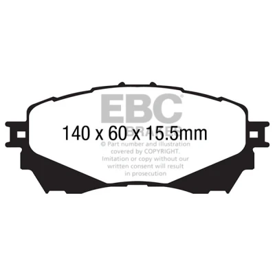 Imagen de EBC Brakes DP42170R Juego de pastillas freno Eje delantero MAZDA: 6 Berlina, Familiar, Furgón / Familiar