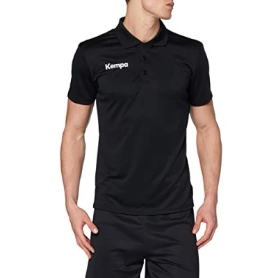 Imagen de Kempa Poly Polo, Camiseta para Niños, Negro, 152