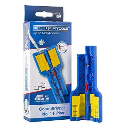 Imagen de WEICON TOOLS Pelador de Cable Coaxial No. 1 Plus para conectores compresión Pelado y desaislado rápido cables coaxiales