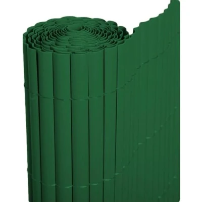 Imagen de BONERVA Cañizo PVC Color Verde Valla de decoración Exterior para jardín y terraza Media caña (2 X 3 Metros)