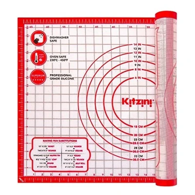 Imagen de KITZINI Tapete de Silicona para Hornear y Amasar Antiadherente Alfombrilla Horno Sin BPA Grande 63x40 cm o Extra 71x50 Accesorios Cocina