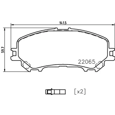 Imagen de HELLA 8DB 355 021 861 Juego de pastillas freno con avisador acústico desgaste accesorios NISSAN: Qashqai 2, X Trail, RENAULT: Koleos 2